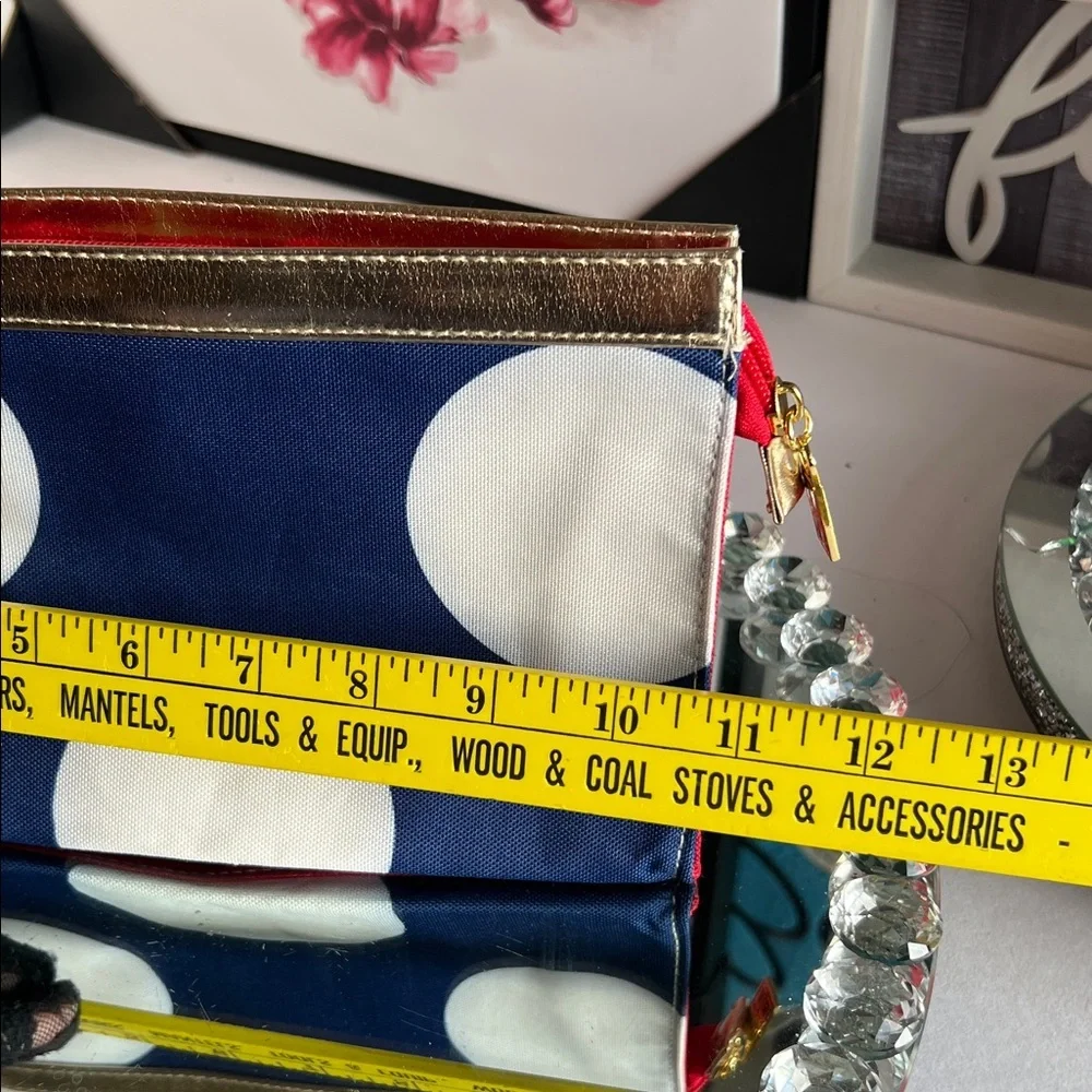 Elizabeth Arden Red and White Dotted clutch  or Cosmetic Case